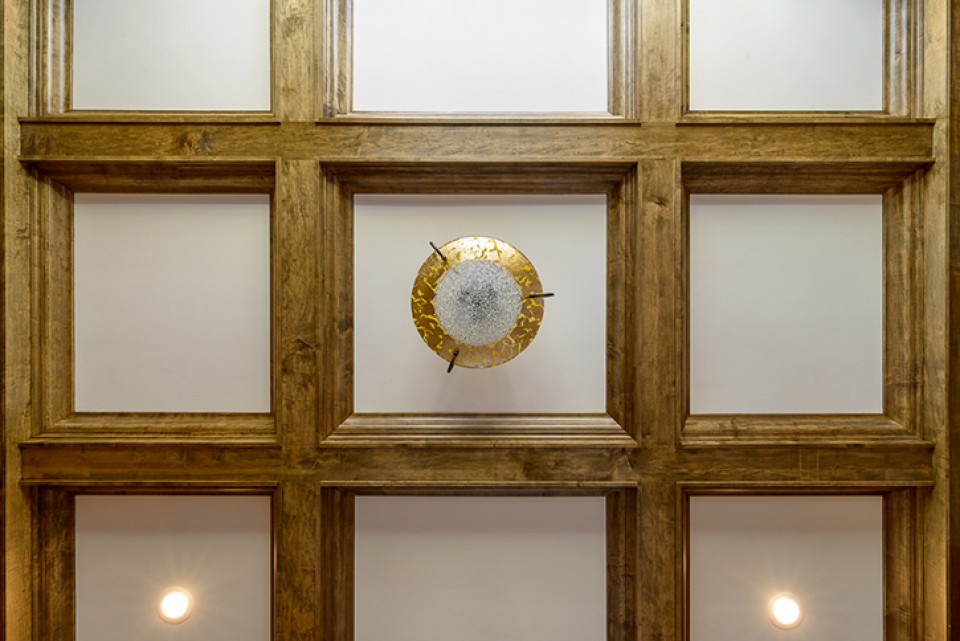 Stained Popular Coffered Ceiling.